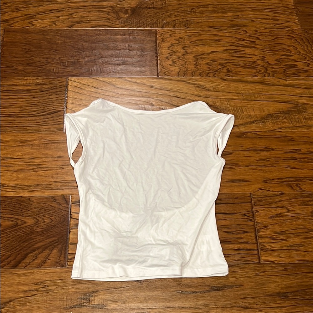 NWT-White Fox Double Life Tee-Size Small-White Sleeveless Tank Top